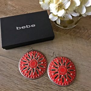 ❤️Tribal style red & gold earrings ❤️